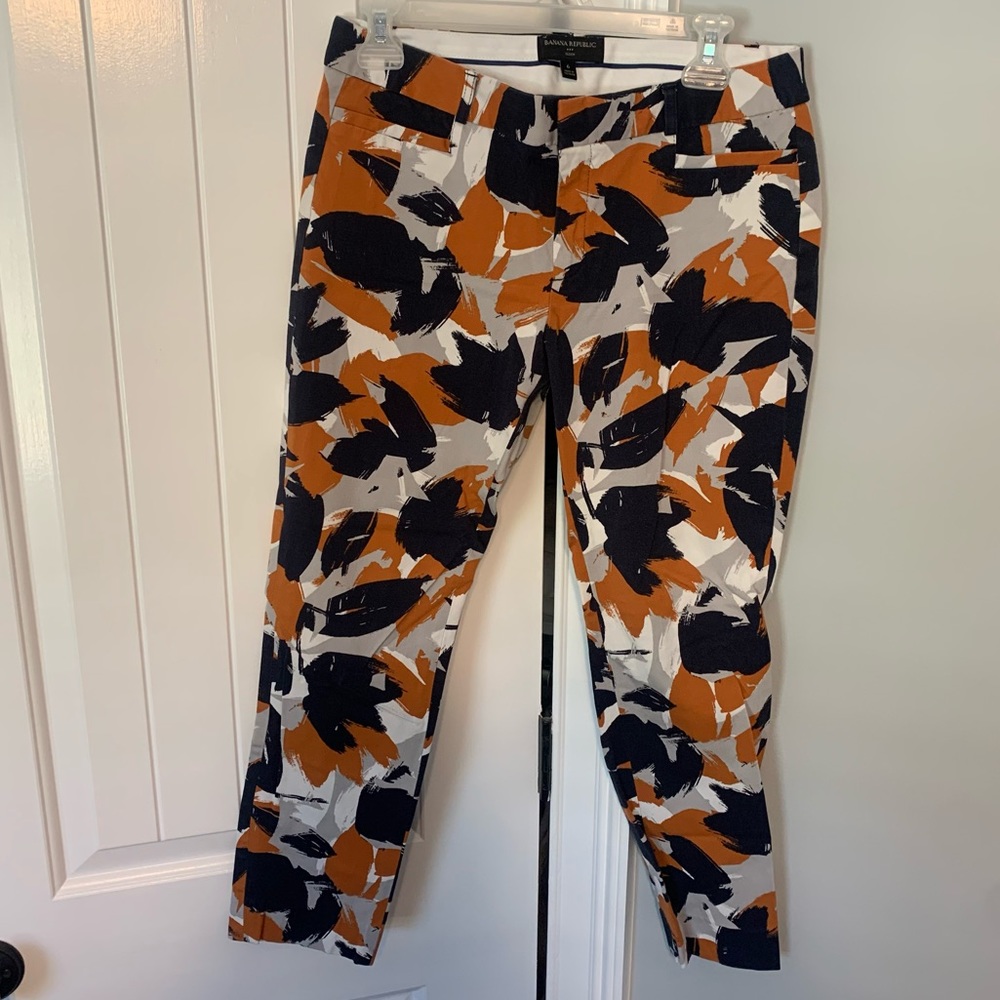 Banana Republic printed Sloan pant - size 6